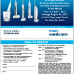 30 Mail In Rebate For July Sonicare Electric Toothbrush Philips