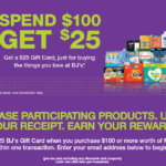 BJs Members Get 25 Gift Card P G Rebate BJs Club