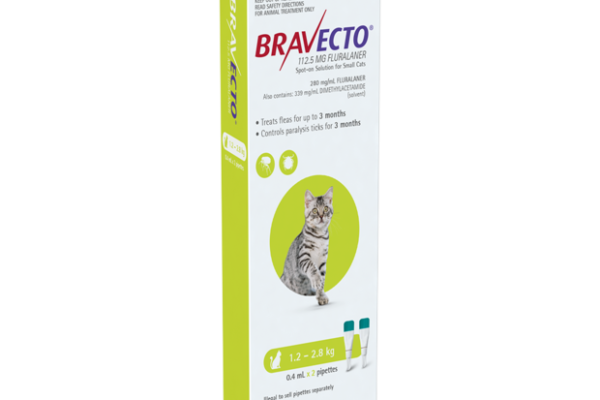 Bravecto Spot On Cat 1 2 2 8kg Green Elders Rural Services