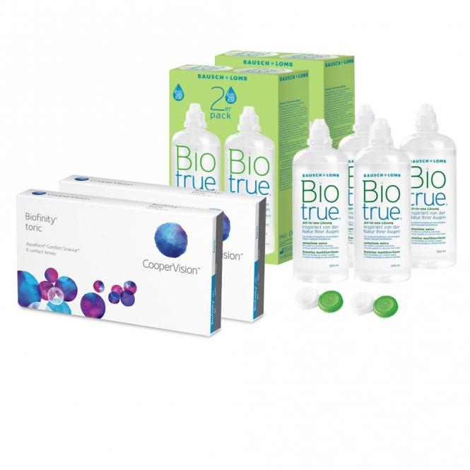 Bundle Rebate Biofinity Toric 6 And Biotrue All in one Solution 