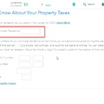 Entering Property Taxes On NJ State Return When Ta