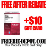 FREE AFTER REBATE McAfee Software 10 Exp 8 22 13 Free After