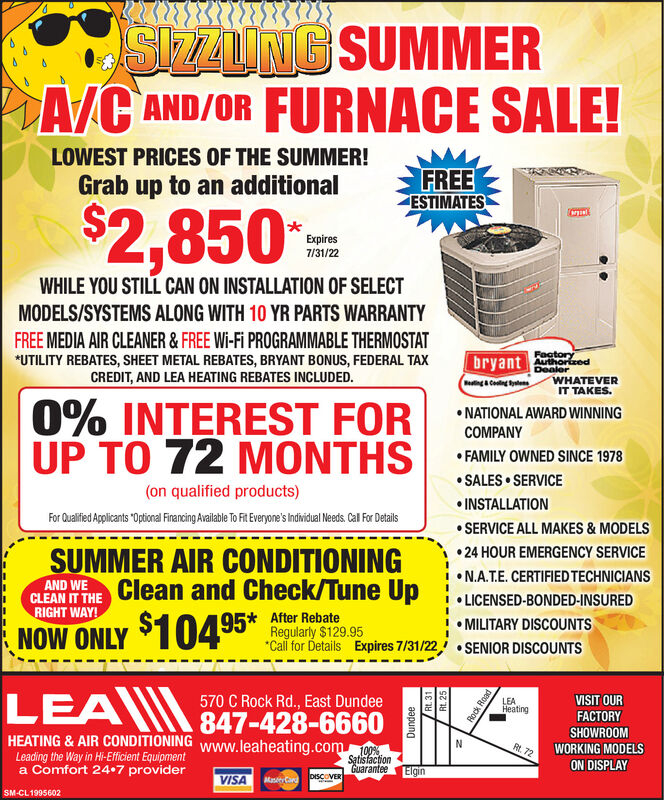 FRIDAY JULY 15 2024 Ad Lea Heating Air Conditioning Northwest 