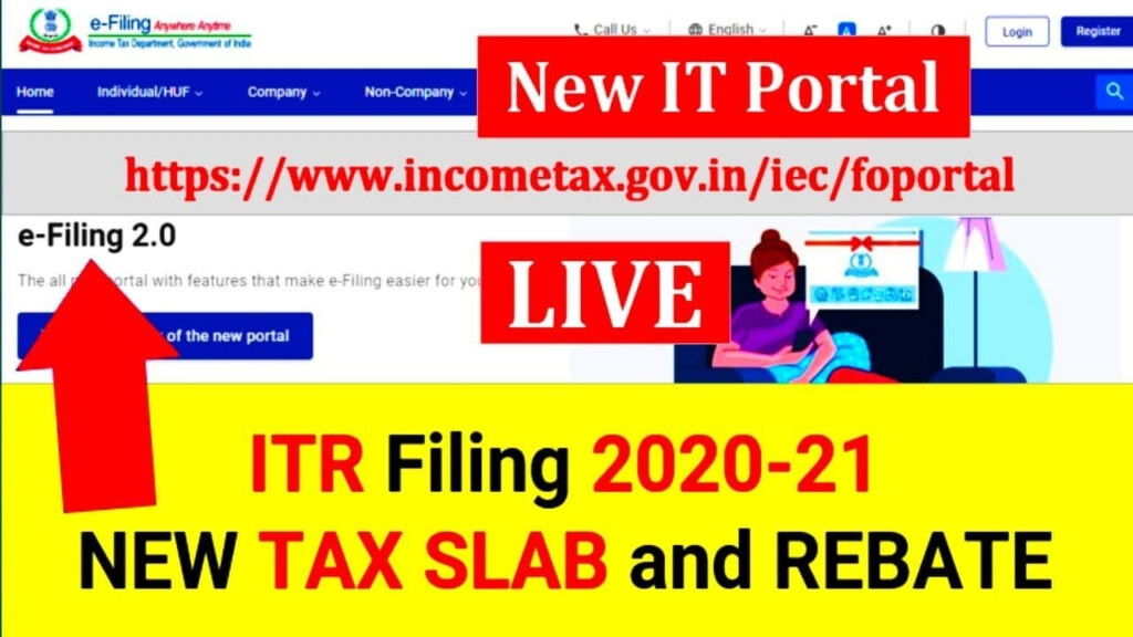 ITR Filing 2020 21 NEW TAX SLAB And REBATE How To File Income Tax 