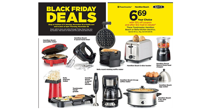 KOHL S BLACK FRIDAY SALE Small Kitchen Electrics From Toastmaster 