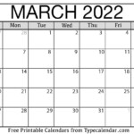 March 2022 Calendar Ulule