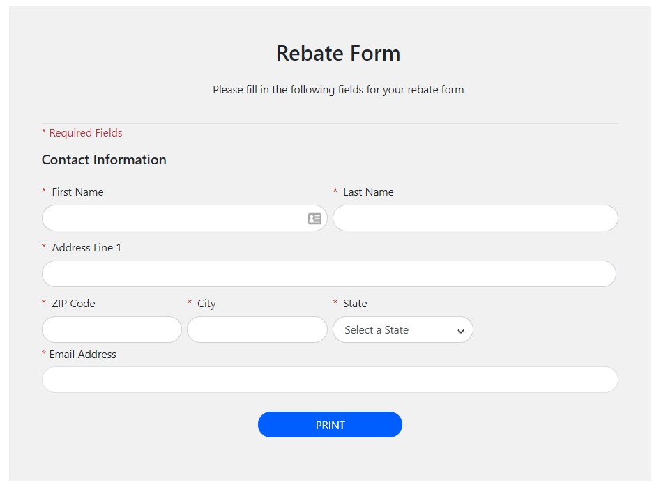 Menards Mail In Rebate Form 2021 Printable Rebate Form