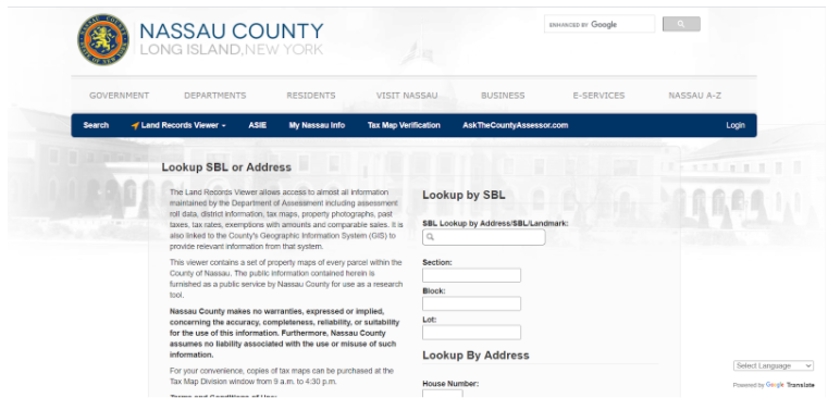 Nassaucountyny gov mynassauproperty Tax Map Verification