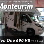 NEU 2022 Eura Mobil Activa One 690 VB Doppelbetten Als Stockbetten