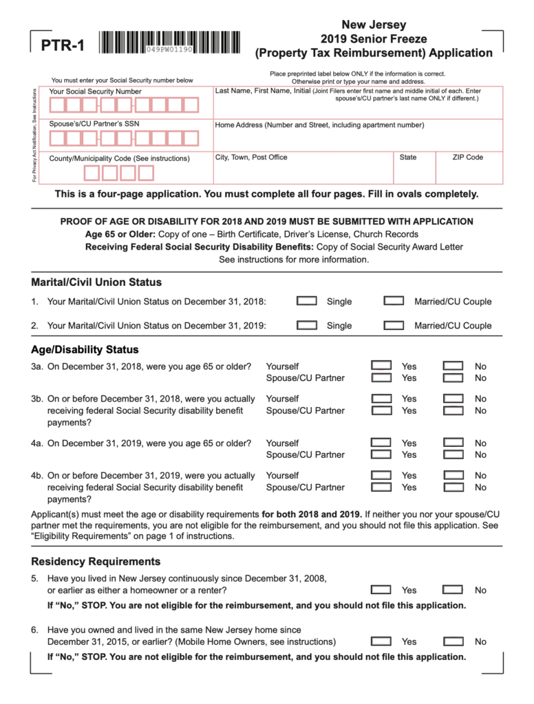 NJ Tax Rebate Form 2021 Printable Rebate Form