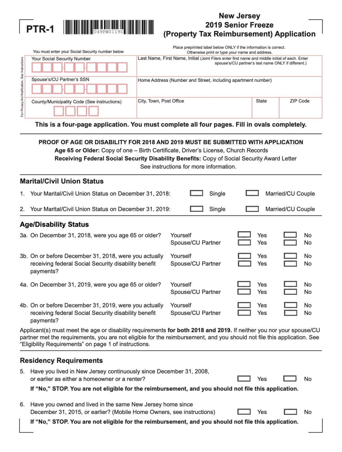 NJ Tax Rebate Form 2021 Printable Rebate Form