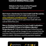 OnlineTires Synchrony Car Care Rebate Onlinetires Vernon