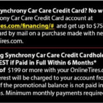 OnlineTires Synchrony Car Care Rebate Onlinetires Vernon