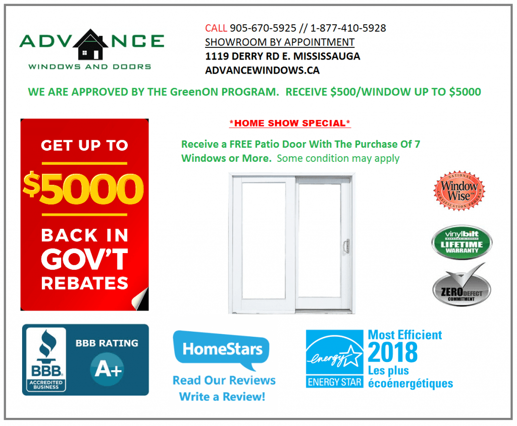 Ontario New Rebate Program Windows Mississauga