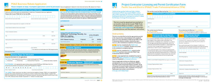 OU Lighting PG E Rebates