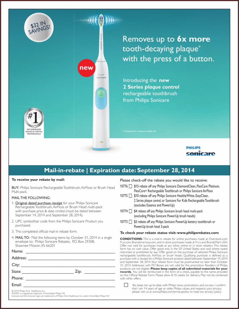 Philips Sonicare Rebate Form 2019 Target Form Resume Examples 