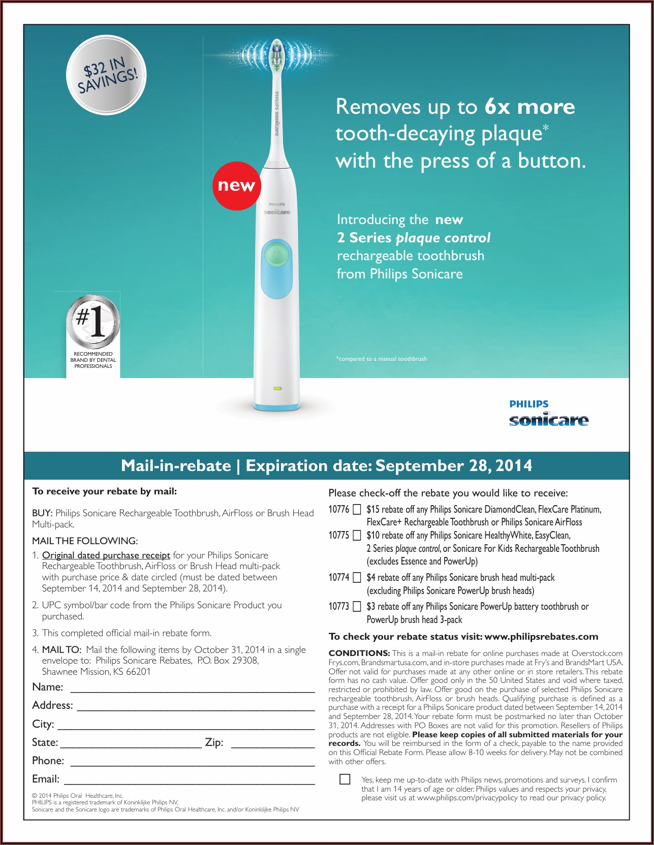 Philips Sonicare Rebate Form 2019 Target Form Resume Examples 