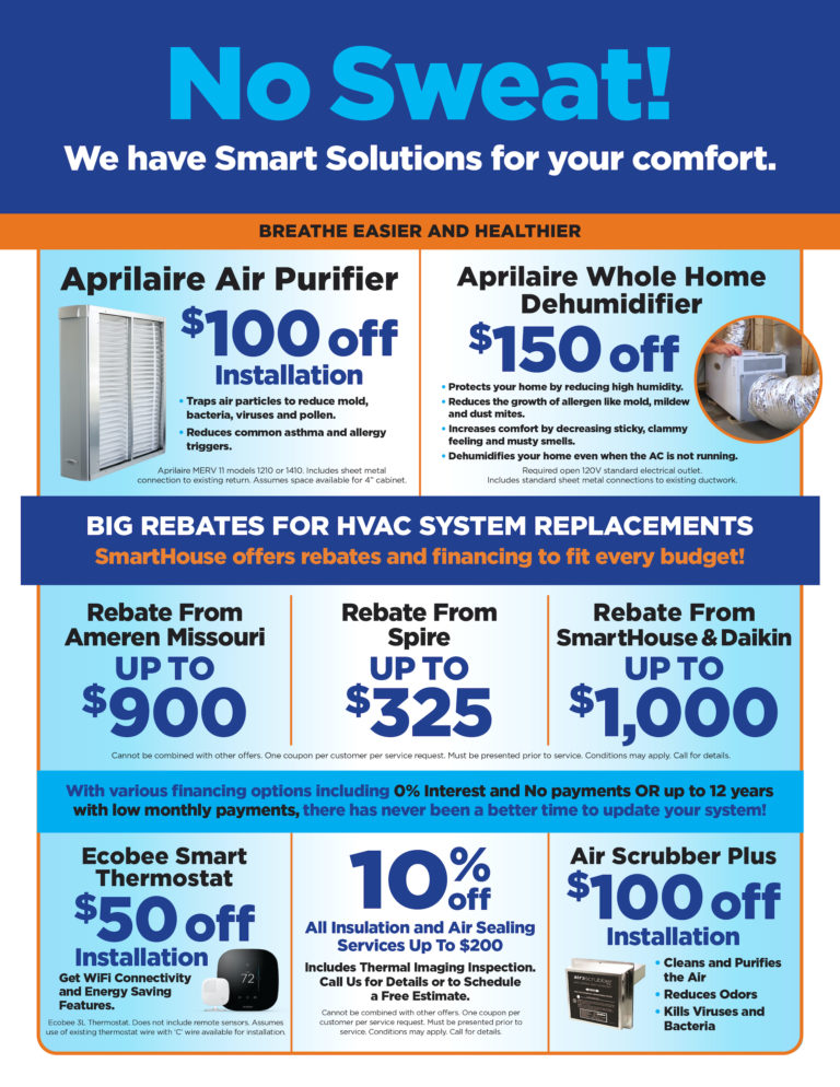 Promotions Rebates SmartHouse St Louis MO