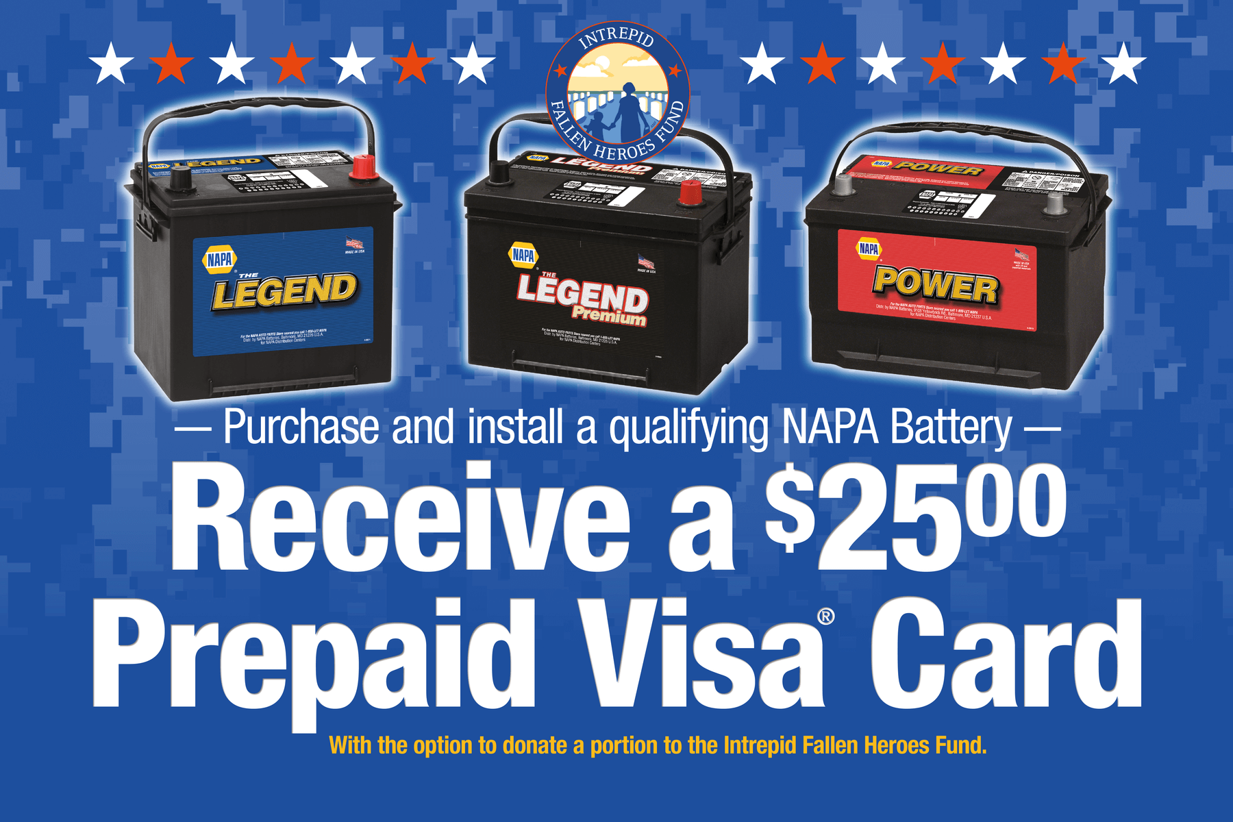 Purchase Install A Qualifying NAPA Battery Receive A 25 Prepaid 