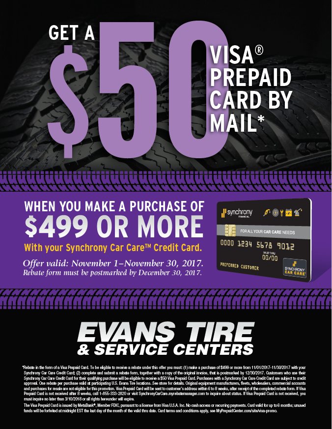 Rebates Evans Tire Service Centers