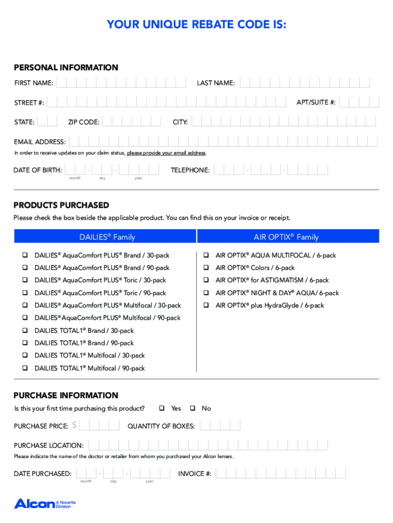 Alcon Choice Rebate 2022 Rebate2022