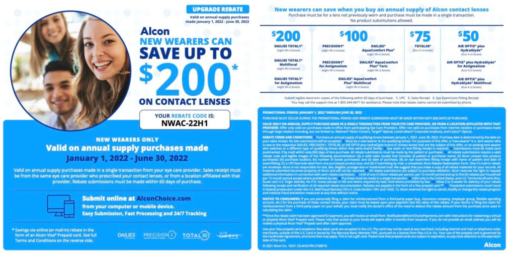 Alcon Contact Lens Rebate Q1 2024 Millennium Eye Center