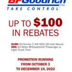 BFGoodrich Rebate Fall 2022 Eccles Auto Service