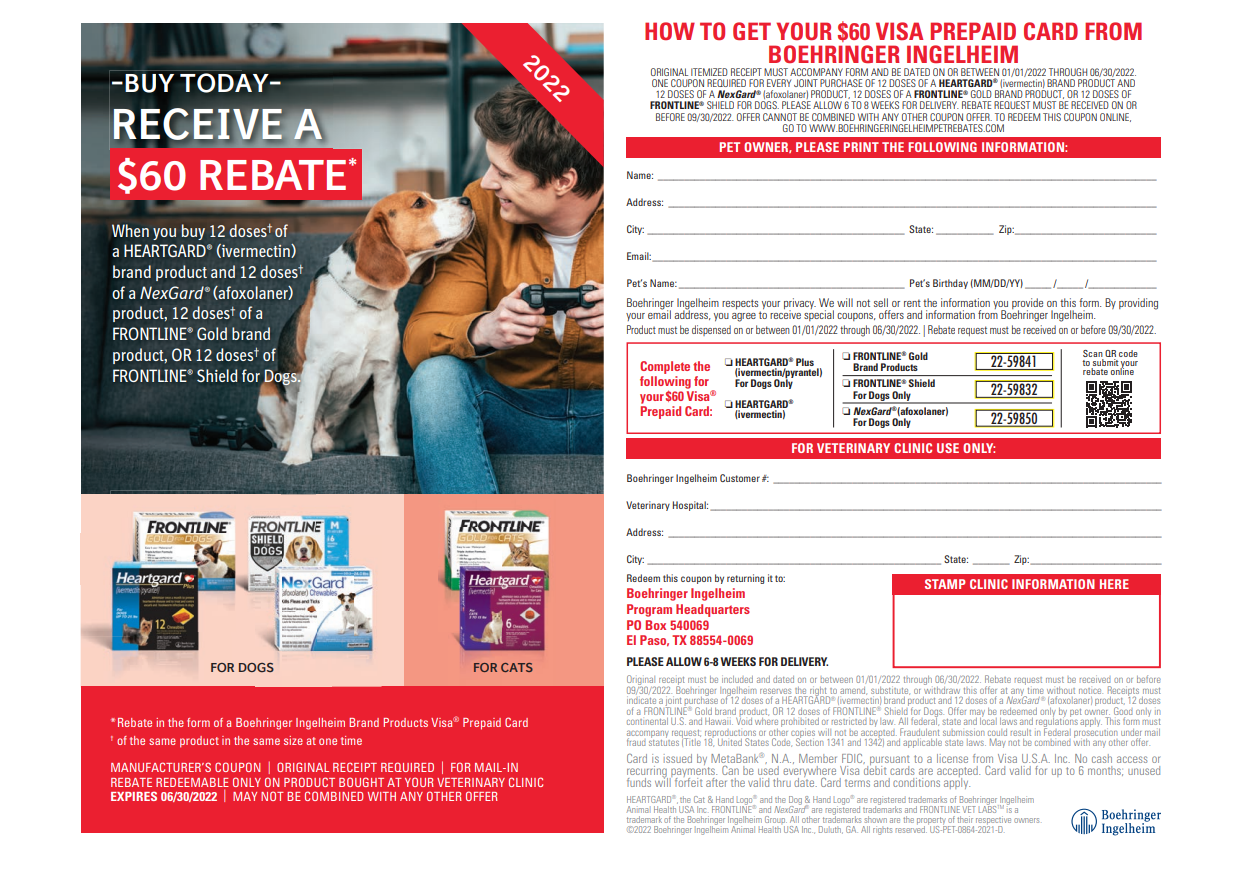 Boehringer Ingelheim Rebates Printable Rebate Form