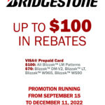 Bridgestone Fall 2022 Rebates Precision Automotive