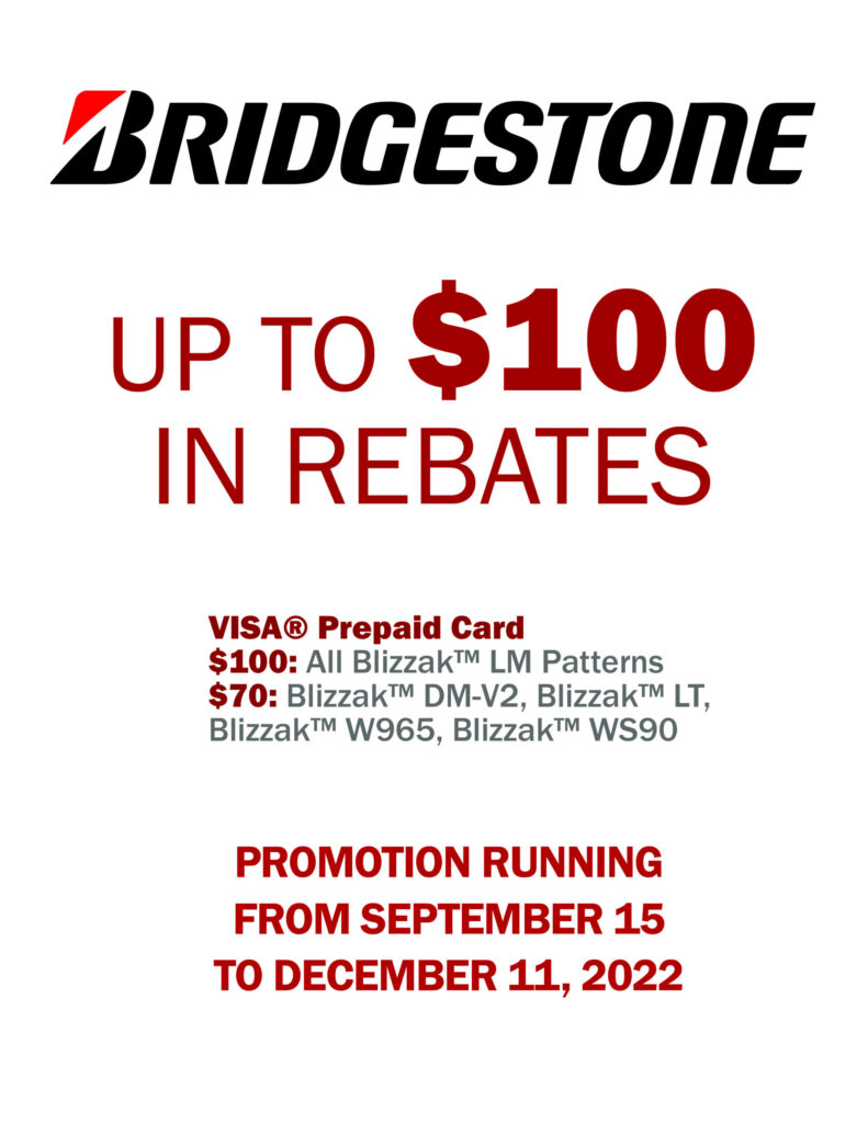 Bridgestone Fall 2024 Rebates Precision Automotive