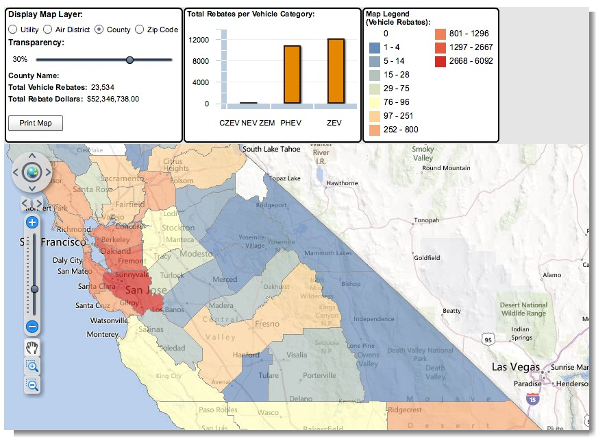 California Electric Car Rebates Mapped Interactive CleanTechnica