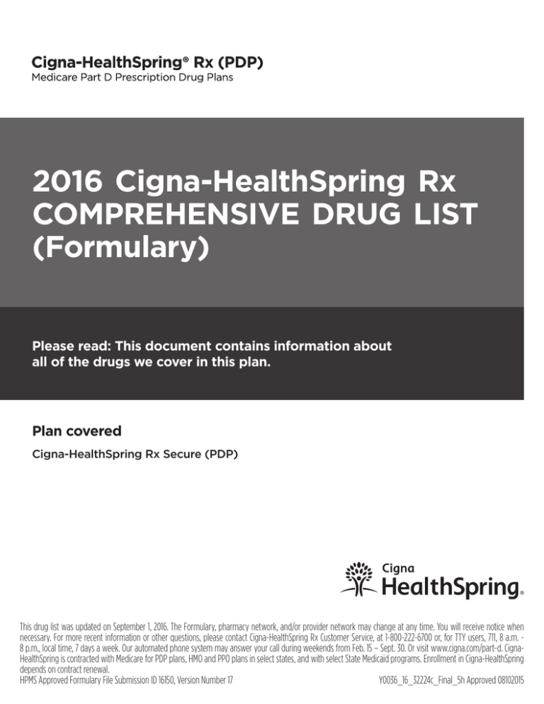 Cigna Saver Rx 2023 Formulary 2023 Calender