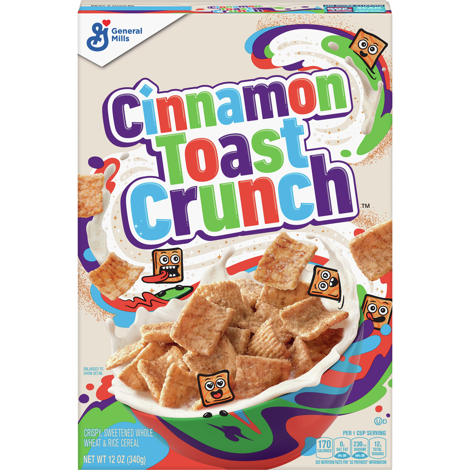 Cinnamon Toast Crunch Cereal With Whole Grain 12 Oz