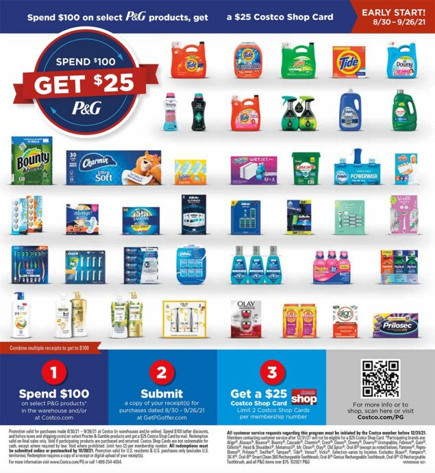 Costco P G Spend 100 Get 25 Deal LaptrinhX News