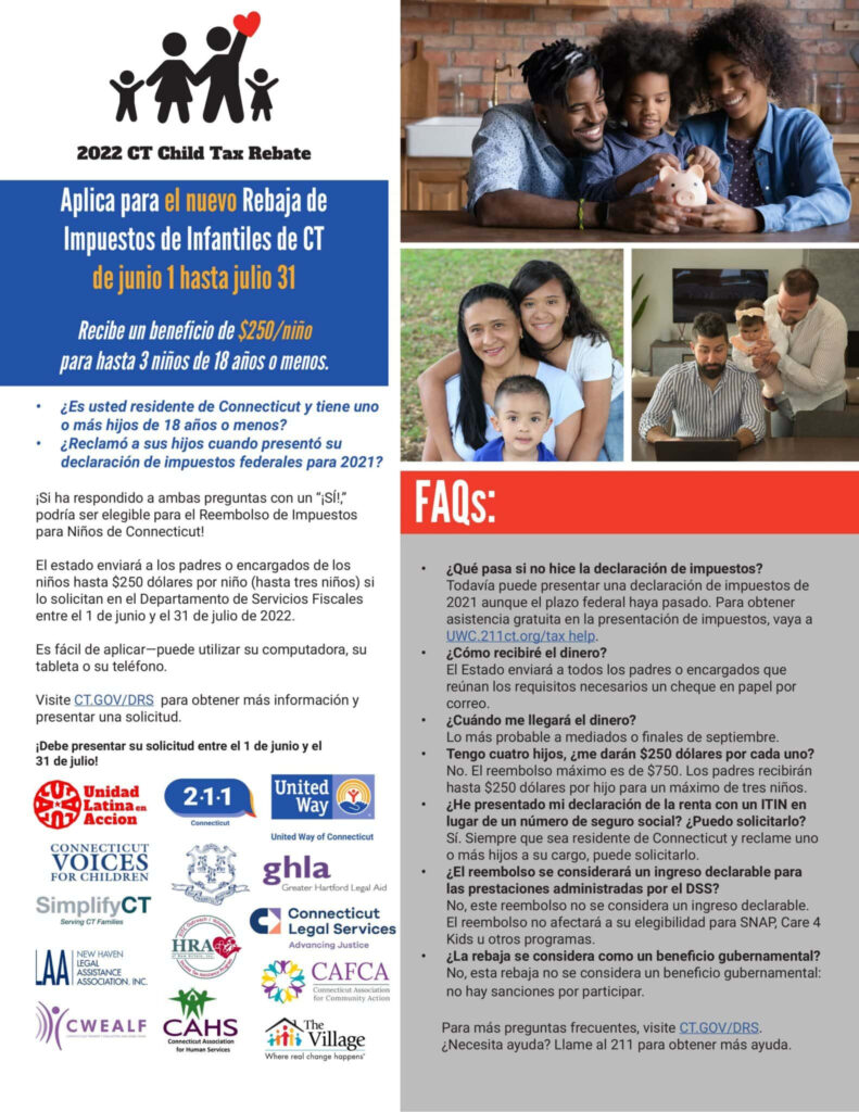 CT s New Child Tax Rebate Connecticut Association For Community Action