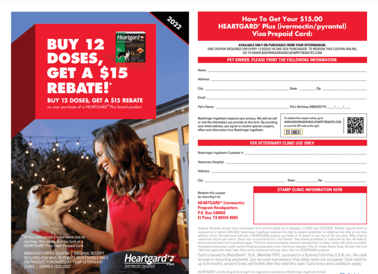 Heartgard Rebate Form 2024 Printable Rebate Form