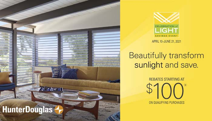 Hunter Douglas Window Covering Promotions Special Rebates