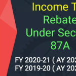 Income Tax Rebate U s 87A For The FY 2020 21 AY 2021 22 FY 2019