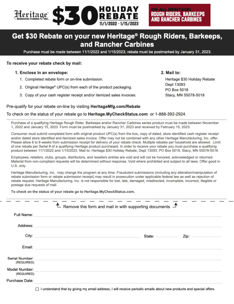 Menards Printable Rebate Form