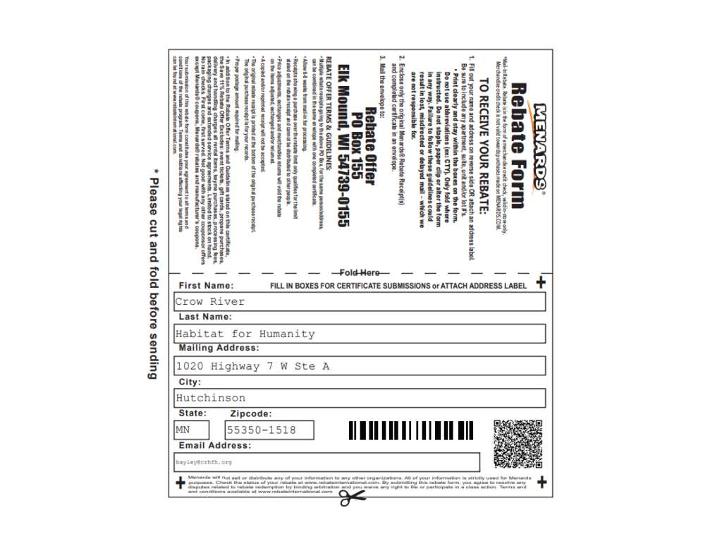 Menards Rebate Form 2024 Printable Extension Printable Rebate Form