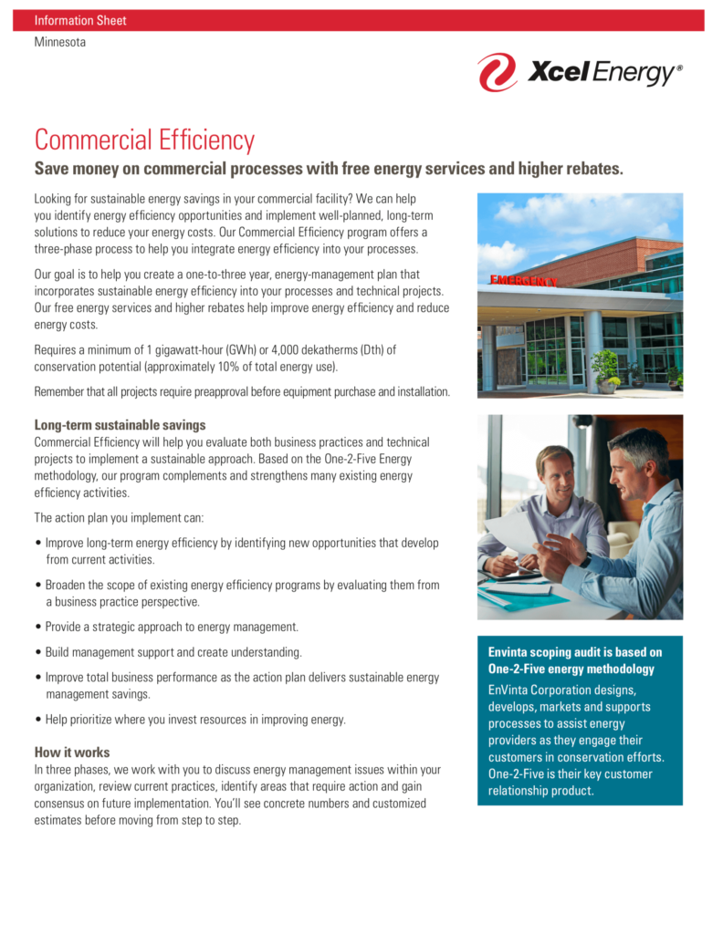 MN Xcel Energy Rebates Commercial Efficiency Helpful Tools Randahl
