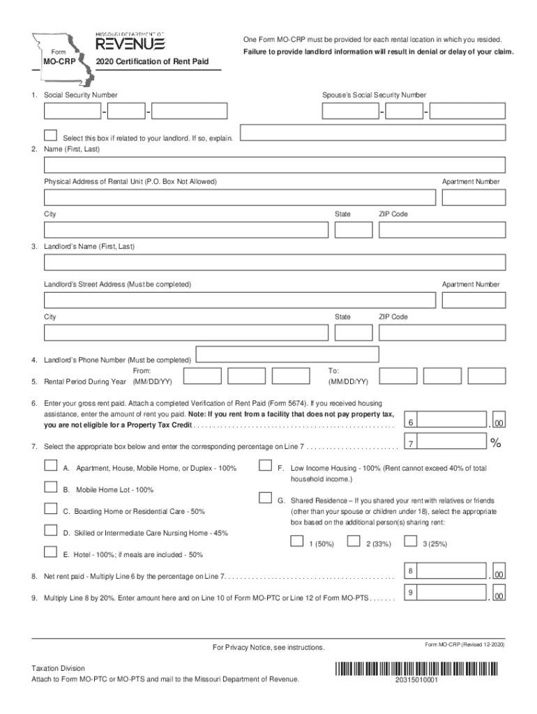 Mo Crp Form 2018 Fill Out Sign Online DocHub