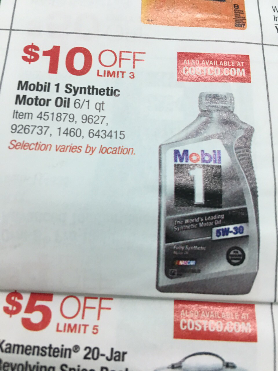 Mobil 1 Rebate Costco CostcoRebate