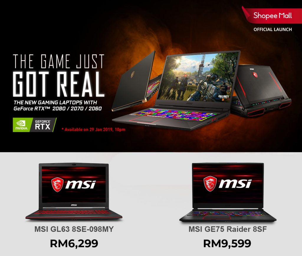 MSI RTX20 series Available On Shopee Get Up To 20000 Coins Worth Of 