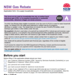 NSW Gas Rebate Form 2023 Printable Rebate Form