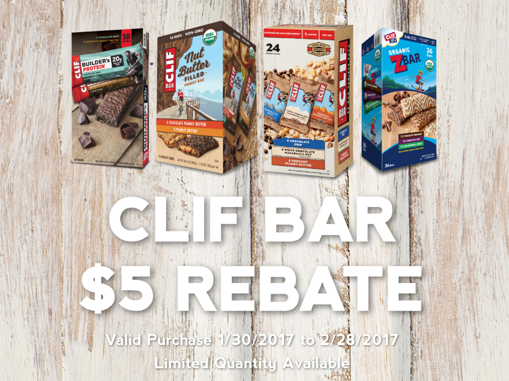 Save 5 On Clif Bars At Sam s Club W This Instant Rebate Two Kids 