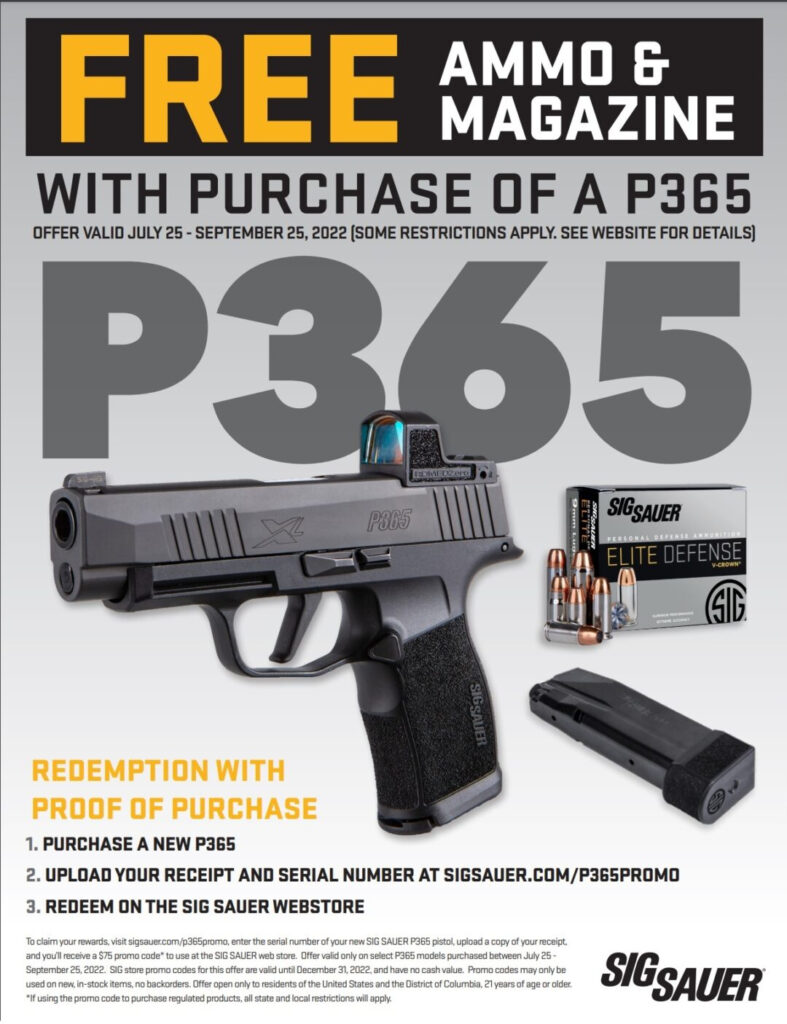 Sig Mag And Ammo Promo Sept 2024 Gun Rebates