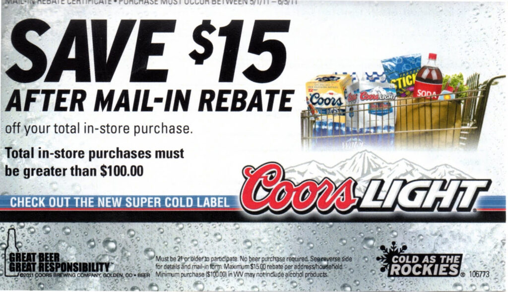 The Krazy Coupon Queen Coors Beer Rebate 15 On In Store Purchase