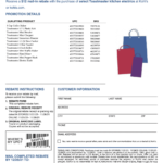 Toastmaster Rebate Kohl s 2022 Printable Rebate Form