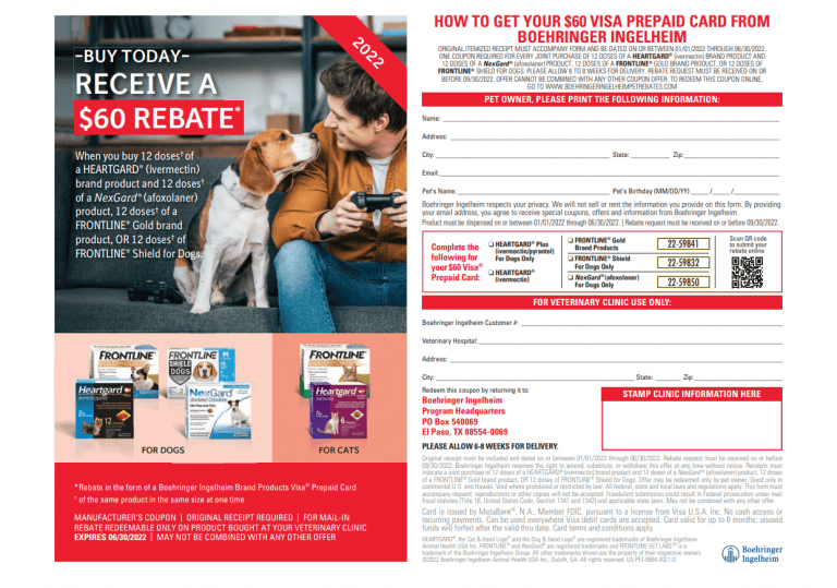 Boehringer Ingelheim Rebates 2024 Printable Rebate Form